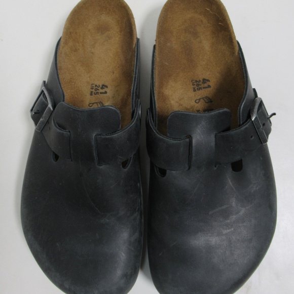 Birkenstock Unisex Boston Oiled Leather Clog Black Size 8 US M / 10 US L / 41 EU - Picture 3 of 12
